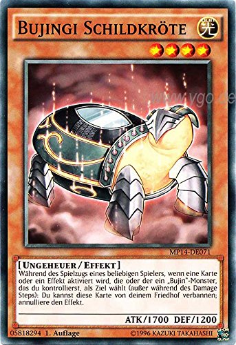 MP14-DE071 Bujingi Schildkröte 1. Auflage im Set mit original Gwindi Kartenschutzhülle von Yu-Gi-Oh!