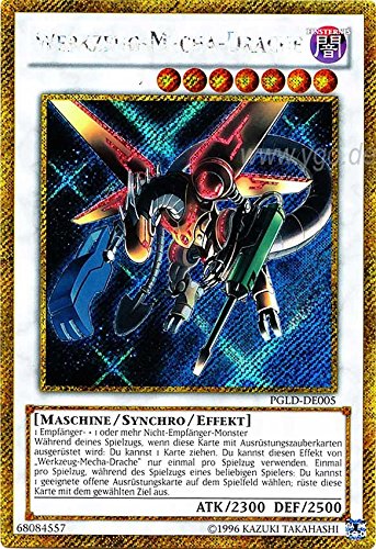 PGLD-DE005 Werkzeug-Mecha-Drache im Set mit original Gwindi Kartenschutzhülle von Yu-Gi-Oh!