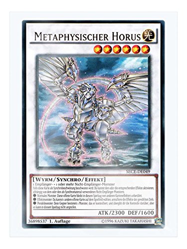 SECE-DE049 Metaphysischer Horus 1. Auflage im Set mit original Gwindi Kartenschutzhülle von Yu-Gi-Oh!