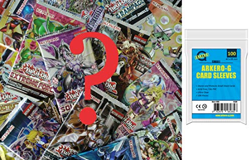 YuGiOh Booster Yu-Gi-O Karten Mystery Set: 10 zufällige Booster Packs Geschenkset Deutsch 100 Arkero-G YuGiOh Kartenhüllen von YuGiOh Booster