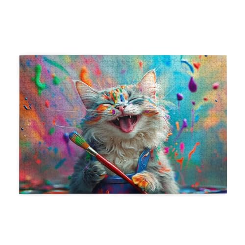 Puzzle 2000 Teile, Puzzle Erwachsene, Holzpuzzle Katze Impossible Jigsaw, Clevere Rätsel, HD Farbe Jigsaw mit Geschenkbox Verpackung for Room Decor, Geschenke für Frauen Niedlich 100x70cm p-650 Puzzle 2000 Teile, Puzzle Erwachsene, Holzpuzzle Katze Impossible Jigsaw, Clevere Rätsel, HD Farbe Jigsaw mit Geschenkbox Verpackung for Room Decor, Geschenke für Frauen Niedlich 100x70cm p-650 von Yuammgxi