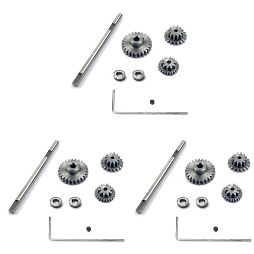 Yuandei 9x Metall Getriebe Getriebe mit D Achse Stahl Zahnräder Set für D12 1/10 RC Auto Upgrade Teile Zubehör von Yuandei