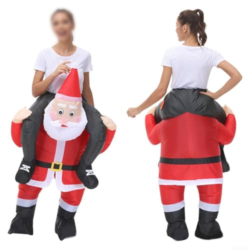 Aufblasbarer Weihnachtsmann-Anzug, Weihnachtsmann, Cosplay, Schneemann, Anzug, Weihnachten, Karneval, Halloween, Party, Kostüm, Requisite für Erwachsene (120–140 cm) von Yuanpgky