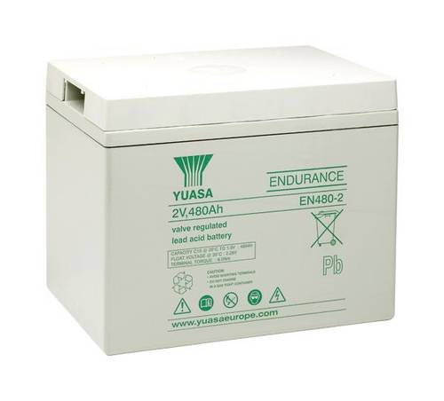 Yuasa EN480-2FR Bleiakku 2V 480Ah Blei-Vlies (AGM) (B x H x T) 305 x 240 x 210mm Geringe Selbstentla von Yuasa