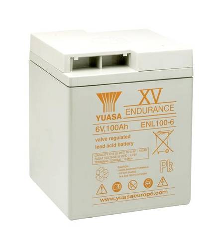 Yuasa ENL100-6FR Bleiakku 6V 100Ah Blei-Vlies (AGM) (B x H x T) 200 x 238 x 208mm Geringe Selbstentl von Yuasa