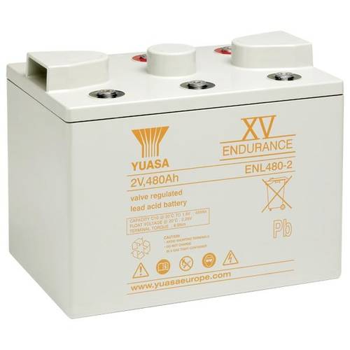 Yuasa ENL480-2FR Bleiakku 2V 480Ah Blei-Vlies (AGM) (B x H x T) 305 x 240 x 210mm Geringe Selbstentl von Yuasa