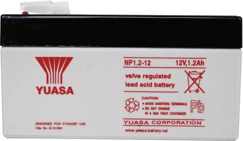 Yuasa NP1.2-12 NP1.2-12 Bleiakku 12V 1.2Ah Blei-Vlies (AGM) (B x H x T) 97 x 55 x 48mm Flachstecker von Yuasa