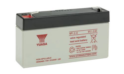 Yuasa NP1.2-6 Bleiakku 6V 1.2Ah Blei-Vlies (AGM) (B x H x T) 97 x 54.50 x 25mm Geringe Selbstentladu von Yuasa