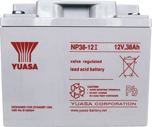 Yuasa NP38-12 NP38-12 Bleiakku 12V 38Ah Blei-Vlies (AGM) (B x H x T) 197 x 170 x 165mm M5-Schraubans von Yuasa