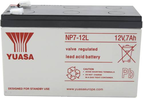 Yuasa NP7-12L NP7-12L Bleiakku 12V 7Ah Blei-Vlies (AGM) (B x H x T) 151 x 98 x 65mm Flachstecker 6.3 von Yuasa