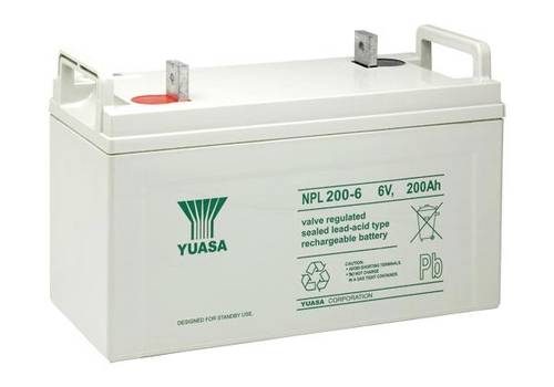 Yuasa NPL200-6 Bleiakku 6V 200Ah Blei-Vlies (AGM) (B x H x T) 398 x 250 x 176mm Geringe Selbstentlad von Yuasa