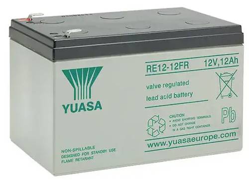 Yuasa RE12-12FR Bleiakku 12V 12Ah Blei-Vlies (AGM) (B x H x T) 151 x 98 x 98mm Geringe Selbstentladu von Yuasa