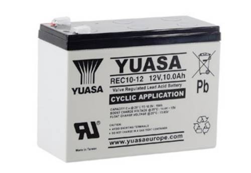 Yuasa REC10-12 Bleiakku 12V 10Ah Blei-Vlies (AGM) (B x H x T) 151 x 112 x 65mm Geringe Selbstentladu von Yuasa