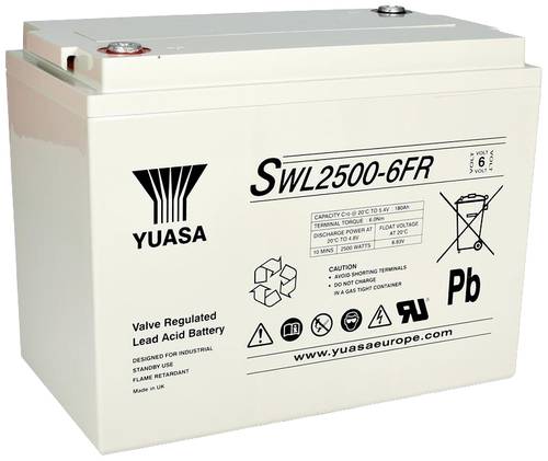 Yuasa SWL2500-6FR Bleiakku 6V 180Ah Blei-Vlies (AGM) (B x H x T) 297 x 231.50 x 168mm Geringe Selbst von Yuasa