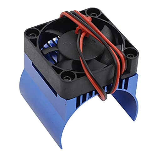 Yuattory 42Mm Motor KüHlung LüFter KüHlköRper KüHlung für 1/10 E- E- Summit Arrma 1/8 Kraton Talion RC Auto,Blau von Yuattory