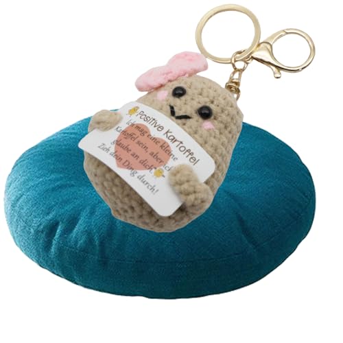 Positive Potato,Positive Geschenke,Positive Kartoffel Glücksbringer,Gute Besserung Geschenke für Abschiedsgeschenk Kollegen,Frauen Umarmung Glückskartoffel,Pocket Hug Einschulung mit Schlüsselbund von YueJieSelected