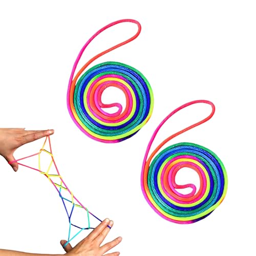 Fingertwist Kinder,Fadenspiel Mitbringsel,Gummi Twist Spiel Gastgeschenke,Fadenspiele für Kinder,Mitgebsel Kindergeburtstag 6-10 Jahre,Schultüte Füllung Ideen,Fingerspiel Aways,Finger Twist (2 Stück) von YueJieSelected