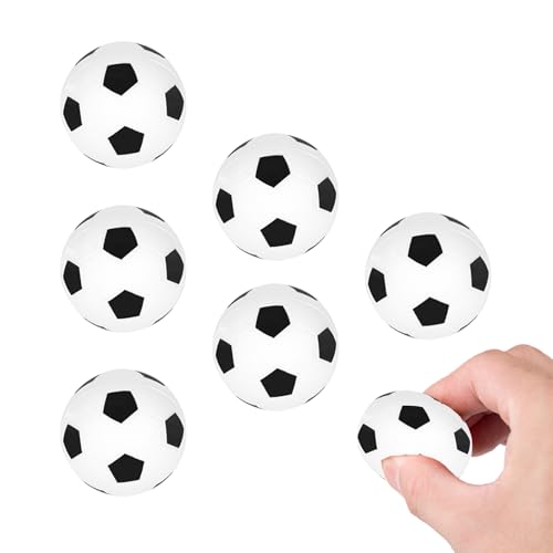 6-Stück Mini Fussball,Stressball,SchaumStoffball,Softball Fußball,Kleiner Ball Klein,Kleiner Fussball Klein,Softbälle,Flummi Mini Football Kinder,Fussbälle Kleine Bälle Spielzeug,SchaumStoffbälle von YueJieSelected