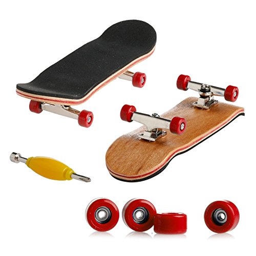 YueWan Mini Fingerboard Professionelle Finger Skateboard Ahornholz DIY Montage Skate Boarding Spielzeug für Kinder von YueWan