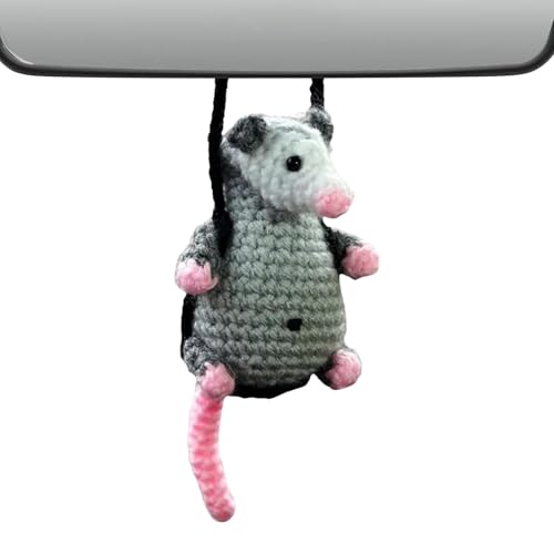 Possum Auto Charm, Possum-Autoanhänger, Niedlicher Rückspiegel- Possum-Auto-Anhänger, Niedliche Opossum-Autodekoration, Possum Auto Hängende Ornament, Einzigartiges Rückspiegel-Zubehör von Yuemeuy