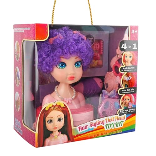 Yuemeuy Kinder Frisier Und Schmink Puppen - Mädchen Spielzeug Set Für Make-up Und Haarstyling Von Puppenköpfen | 31-teiliges Friseursalon-Spiel, Verkleidungsspielzeug Für Kinder Ab 3 Jahren Yuemeuy Kinder Frisier Und Schmink Puppen - Mädchen Spielzeug Set Für Make-up Und Haarstyling Von Puppenköpfen | 31-teiliges Friseursalon-Spiel, Verkleidungsspielzeug Für Kinder Ab 3 Jahren von Yuemeuy