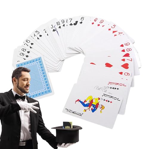 Yuemeuy Trick-Pokerkarten,Trick-Spielkarten | Anfänger-Deck-Trick-Poker-Requisiten,Bühnen-Trick-Performance-Karten, Sammlerstück, Unterhaltung, Poker für Spieleabendspaß und Teamaktivitäten von Yuemeuy