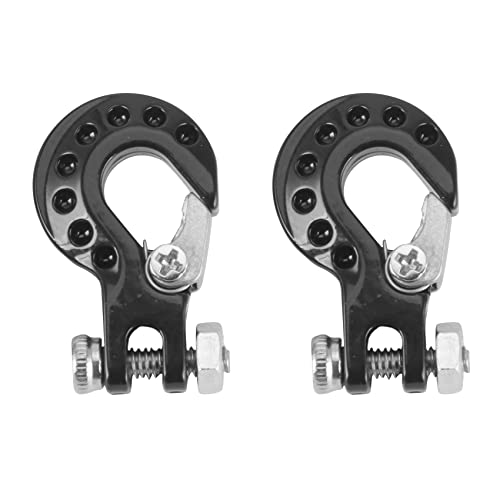 Yuemsh 2 StüCke Metall AnhäNgerhaken Windenhaken Dekoration für 1/10 RC Crawler Auto Axial SCX10 TRX4 D90 Upgrade Teile,2, Schwarz Yuemsh 2 StüCke Metall AnhäNgerhaken Windenhaken Dekoration für 1/10 RC Crawler Auto Axial SCX10 TRX4 D90 Upgrade Teile,2, Schwarz von Yuemsh