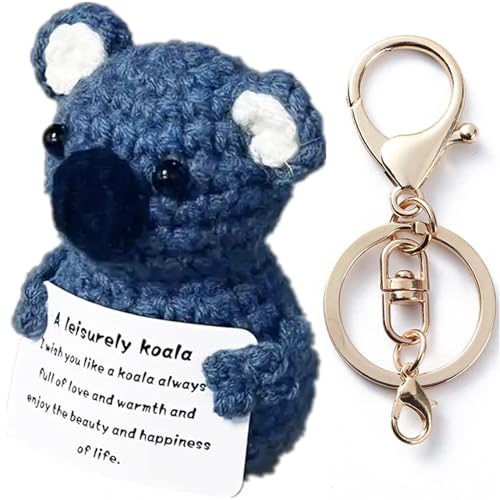 Yueser Pocket Hug Positive Potato,Positive Koala Mutmacher Geschenk Aufmunterung Glücksbringer Motivationsgeschenke Beste Freundin Gute Laune Geschenke Freunde Positive Geschenke mit Schlüsselanhänger von Yueser