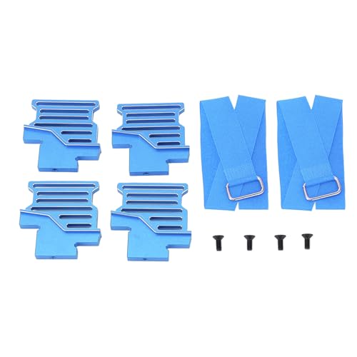 4 Set RC Auto Batterie Erhöhte Halterung Set Aluminiumlegierung Fernbedienung Auto Batterie Erhöhte Halterung für Traxxas 1/6 8S (Blue) von Yuezhongoo