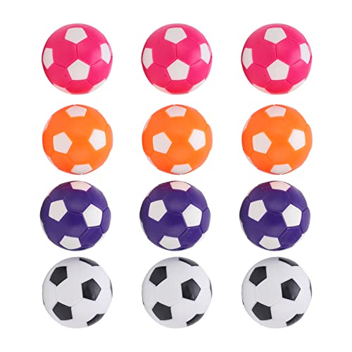 Yuezhongoo 12pcs Mini -Foosball -Tischfußballspiel für Kinder, mehrfarbige Indoor -Tischfußball -Fußballspiel Ersatztablette Fußballball von Yuezhongoo