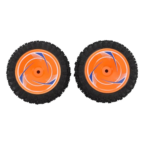 Yuezhongoo 2 Pcs RC Car Front Wheel Tire Excellent Grip Rubber RC Car Front Tire for WLTOYS 124010 von Yuezhongoo