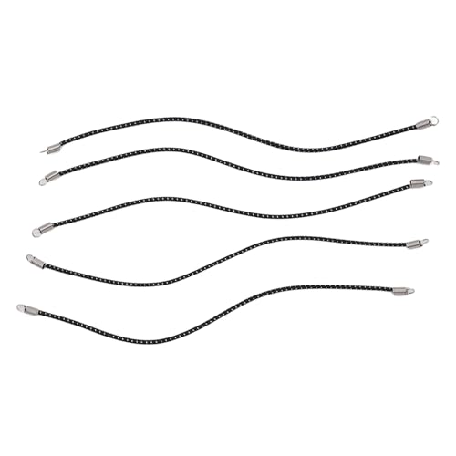 Yuezhongoo 5PCS RC-Autodachseil, Nylon 20cm RC-Autodach-Gepäckträgerseil geeignet für 1/8 1/10 Modellautos (Black) von Yuezhongoo