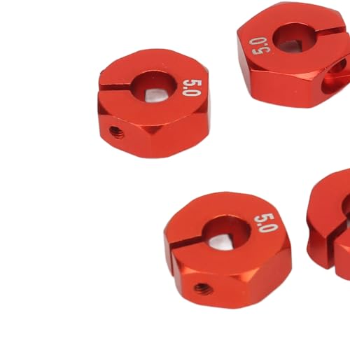 Yuezhongoo 8PCS RC Rad Sechskant Aluminiumlegierung 12mm Radantrieb Sechskantnabe Adapter mit Stiften für Redcat 1/10 RC Modellauto Upgrade Teile Rot und Blau (5mm) von Yuezhongoo