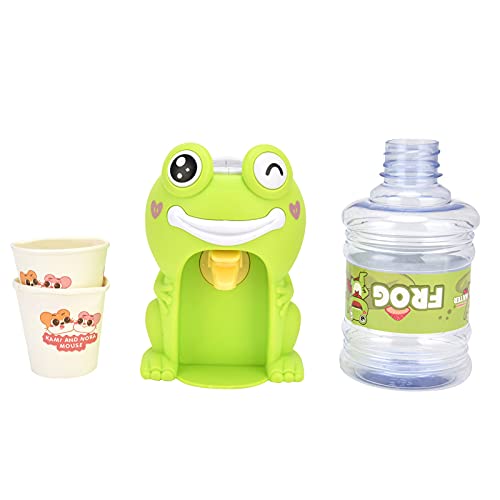 Yuezhongoo Mini-Wasserspender, niedliches analoges Cartoon-Küchenspielzeug für Kinder, Heimküche, sind für den Heimgebrauch geeignet (Grüner Frosch-Stil) von Yuezhongoo