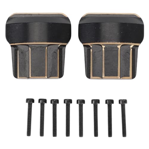 Yuezhongoo RC Front Rear Diff Covers Replacement Upgrade Part Copper RC Car Axle Covers with 1.4x10mm Screws von Yuezhongoo