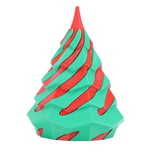 Yuezhongoo The Spiral Cone Toy is a 3D - Printed Pyramid - Shaped passthrough Sculpture Crafted from PLA. It Serves as an Engaging Item for Both Entertainment and Decoration Purposes. (Red and Green) von Yuezhongoo