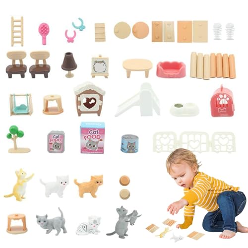 Haustier-Tierarzt-Spielset, Katzenspielzeug für Kinder | Haustier-Rollenspielzeug-Spielsets | Little Pet Shop Spielset für Geburtstage, Feiertage und besondere Anlässe von Yugugomo