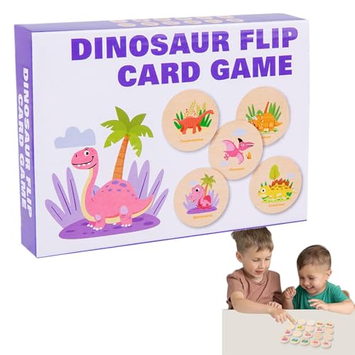 Übereinstimmendes Memory -Spiel, Memory -Matching -Spiel für Kinder,Passendes Brettspiel - Logisches Denken Training Spielzeug für Kinder im Alter von 3+, Dinosauriermuster Bildungslernspielset Spiels von Yugugomo