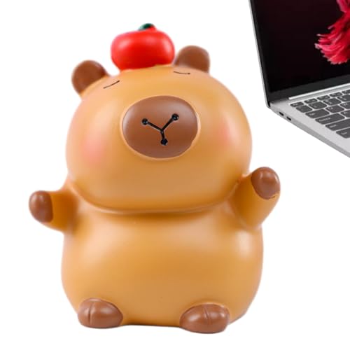 Yugugomo Capybara Miniatur, Capybara Figur | Winzige Capybara-Figuren Miniatur,Capybara-Gartenzubehör, Harz-Capybara-Tiere, Ornamente für den Regaltisch zu Hause von Yugugomo