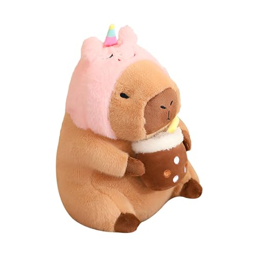 Yugugomo Capybara Plüschtier, Simulation Capybara Plüschtier, Kuscheltier, Niedlichen Capybara Plushie, Capybara-Einhorn-Plüschpuppe， Gefüllter Capybara Für Geburtstagsgeschenk von Yugugomo