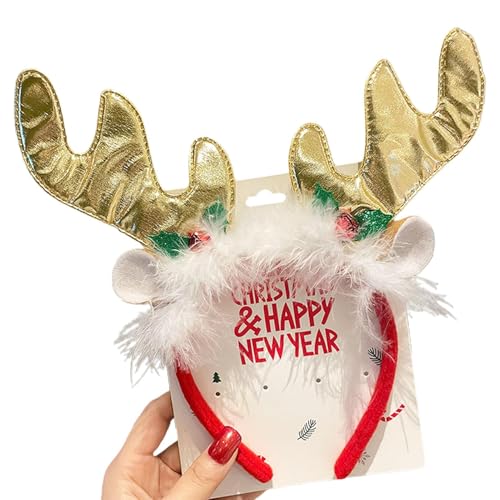 Yugugomo Süße Weihnachts-Kopfbedeckungen,Weihnachts-Kopfbedeckungen,Weihnachtskostüm-Kopfbedeckung - Photo Prop Booth Stirnbänder Mädchen für Weihnachtsfeierzubehör von Yugugomo