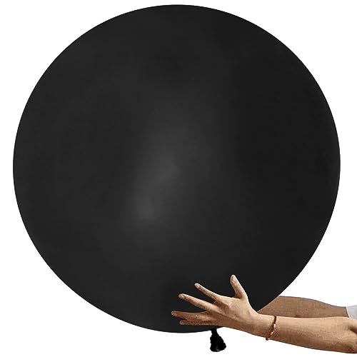 6 Stück 36 Zoll Schwarz Riesenluftballon Extra Große Luftballons Xxl 90cm Große Luftballons Schwarz Riesen Ballons Runde Ballons Große Ballons Für Geburtstage Festivals Hochzeit Event Dekorationen von Yukiyi