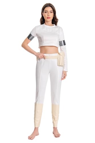 Yulefly Amidala Kostüm Damen Padme Cosplay Kostüm Kampf Costume Halloween Karneval Cosplay Outfit XL Yulefly Amidala Kostüm Damen Padme Cosplay Kostüm Kampf Costume Halloween Karneval Cosplay Outfit XL von Yulefly