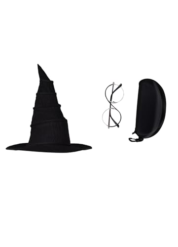 Yulefly Böse Hexe des Westen Kostüm Hut Brille Set Damen Elphaba Thropp Cosplay Costume Halloween Karneval von Yulefly