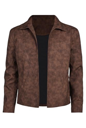 Yulefly Ethan Hunt Kostüm Herren Brown Lederjacke MIB Costume Tom Cruise Halloween Karneval L Yulefly Ethan Hunt Kostüm Herren Brown Lederjacke MIB Costume Tom Cruise Halloween Karneval L von Yulefly