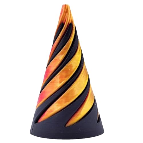 Impossible Cone, 3D-gedrucktes Rotierendes Spiralkegel-Zappelspielzeug, Spiralkegel-Zappelspielzeug, Der Unmögliche Kegel, Vortex-Faden-Illusion, Pyramiden-Durchgangsskulptur von Yulokdwi