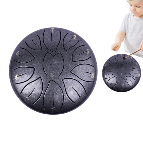 Rain Drum Outdoor,Regentrommel Für Den Außenbereich, Stahlzungentrommel Regenspiel, ORain Drum Instrument Für Außen, Wasserdichtes Mini-Handpan-Trommelinstrument Für Den Garten von Yulokdwi