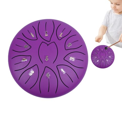 Rain Drum Outdoor,Regentrommel Für Den Außenbereich, Stahlzungentrommel Regenspiel, ORain Drum Instrument Für Außen, Wasserdichtes Mini-Handpan-Trommelinstrument Für Den Garten von Yulokdwi