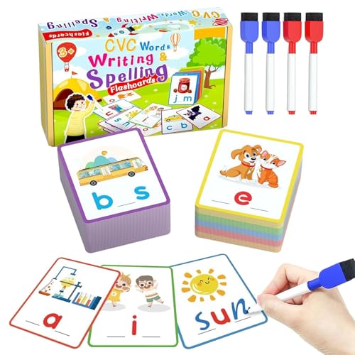 Yulokdwi Buchstabierspielzeug | Wortspiel | Lernspielzeug Mit Schreibübungen Lernkarten Für Kinder 3 4 5 6 Jahre Kindergarten Vorschule Yulokdwi Buchstabierspielzeug | Wortspiel | Lernspielzeug Mit Schreibübungen Lernkarten Für Kinder 3 4 5 6 Jahre Kindergarten Vorschule von Yulokdwi