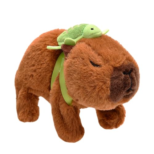 Yulokdwi Capybara-Plüschtiere, Capibara-Plüsch-Elektrospielzeug | Niedliches elektrisches Tier-Capybara-Spielzeug mit Schildkröten-Rucksack,Laufendes Capybara-Spielzeug, Capybara-Plüschtiere, lustiges von Yulokdwi